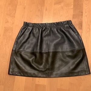 Vince Leather Skirt
